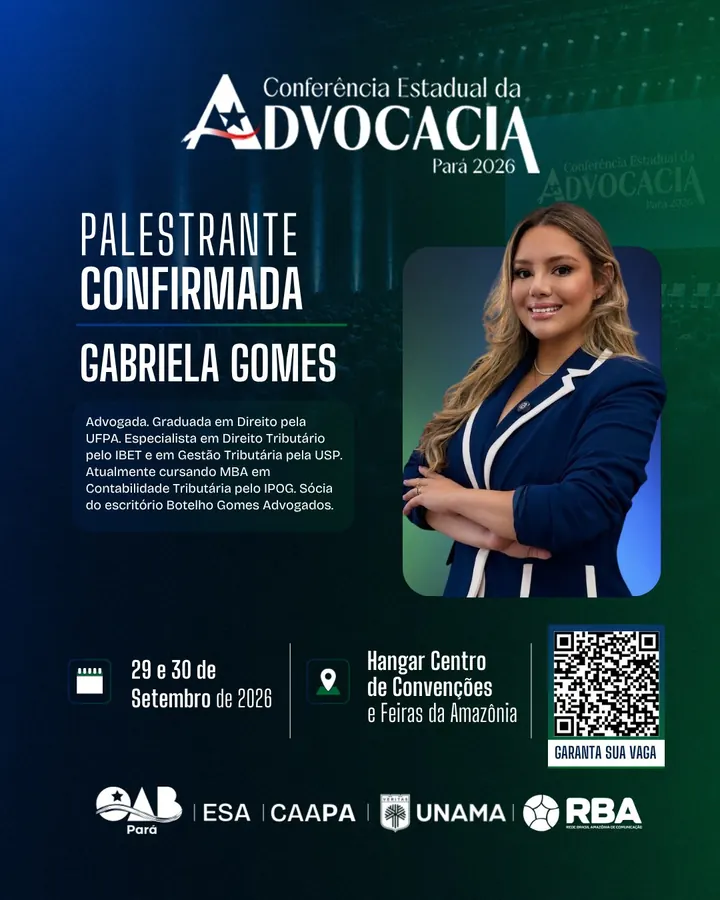 Palestrante confirmado: Gabriela Gomes
