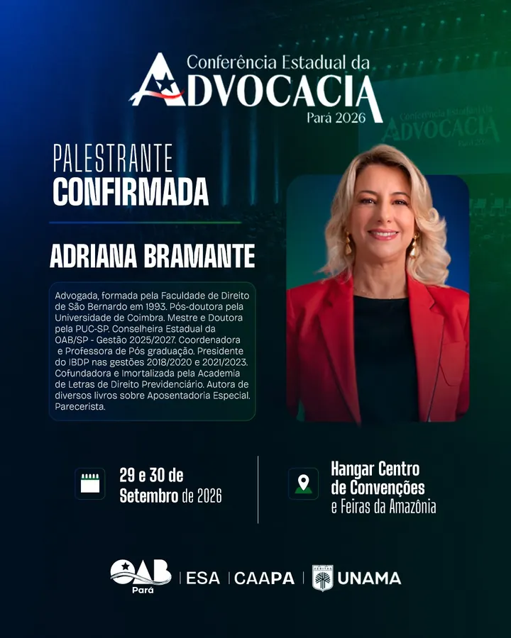 Palestrante confirmado: Adriana Bramante
