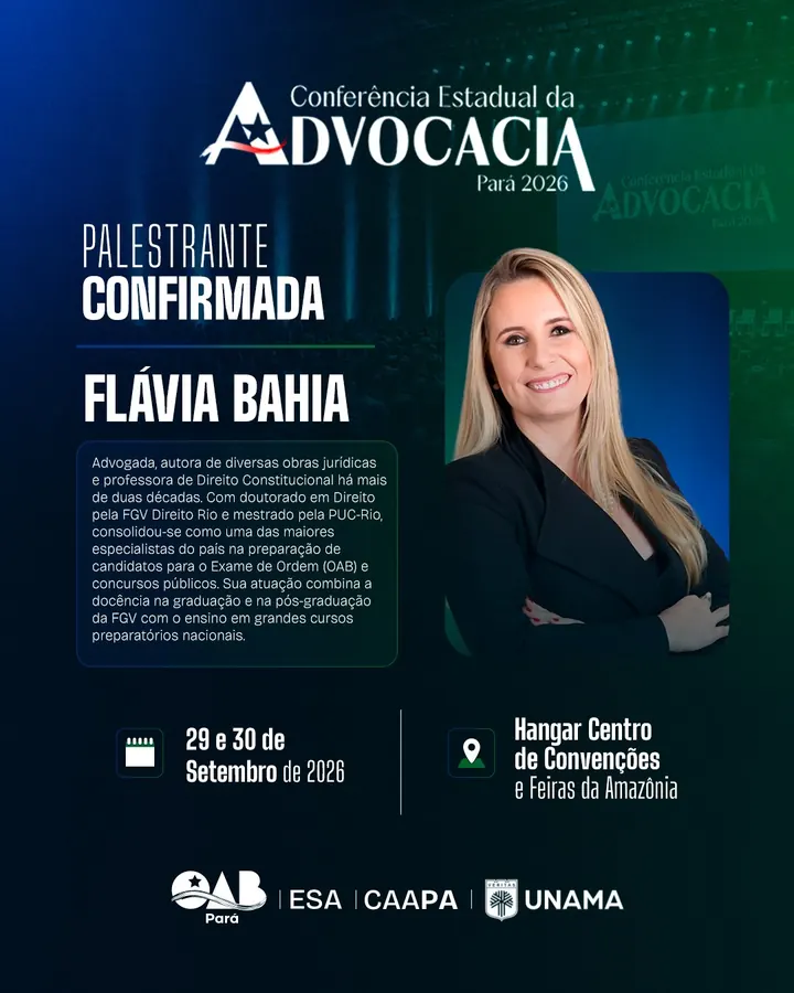 Palestrante confirmado: Flávia Bahia