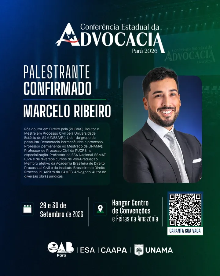 Palestrante confirmado: Marcelo Ribeiro