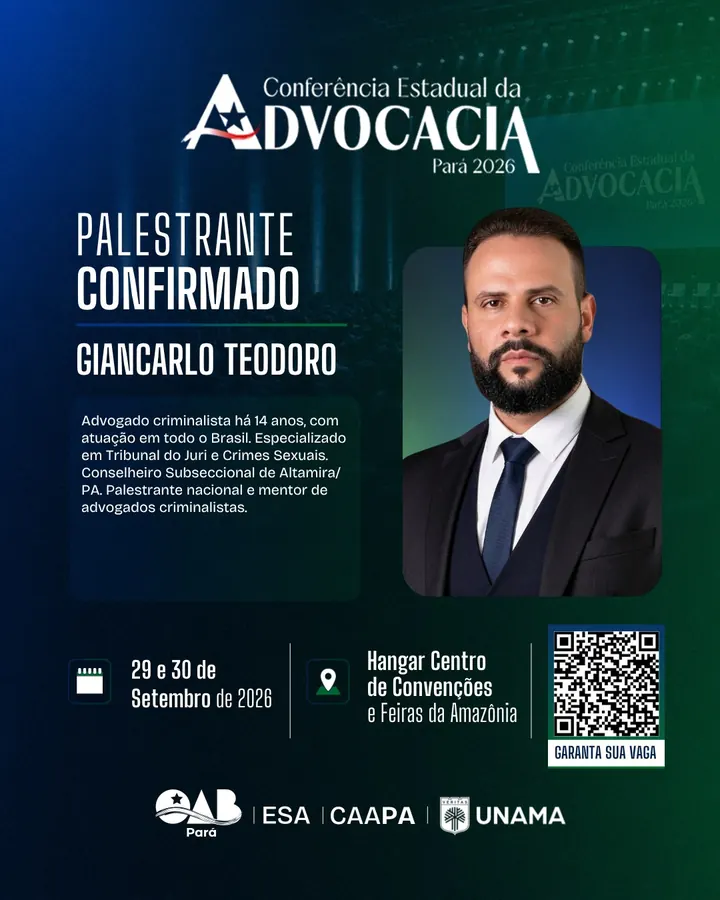 Palestrante confirmado: Giancarlo Teodoro